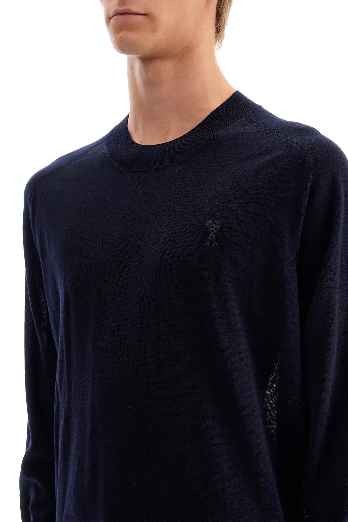 Ami Alexandre Matiussi Lightweight Wool Raglan Pullover