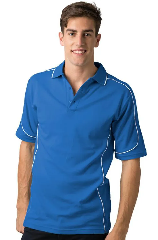 BeSeen Mens Baby Waffle Polo Shirt BSP09