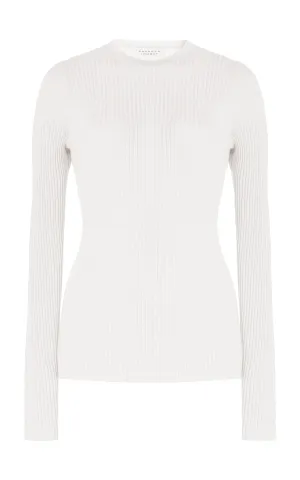 Browning Knit Sweater in Ivory Cashmere Silk