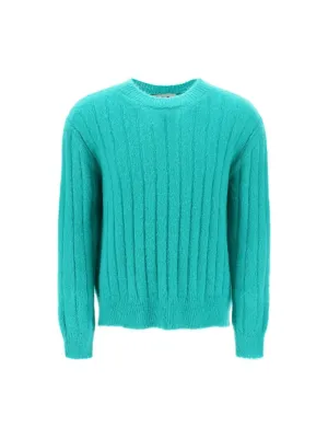 Brushed Mohair Ribbed Sweater