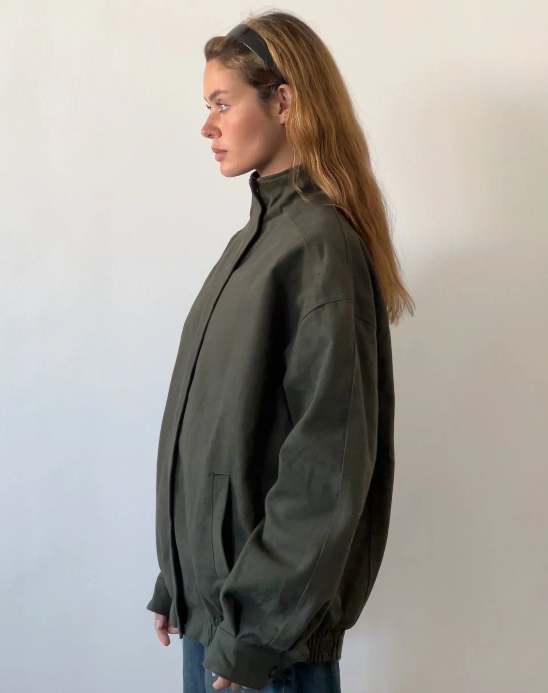 Cavine Bomber Jacket in Burnt Olive