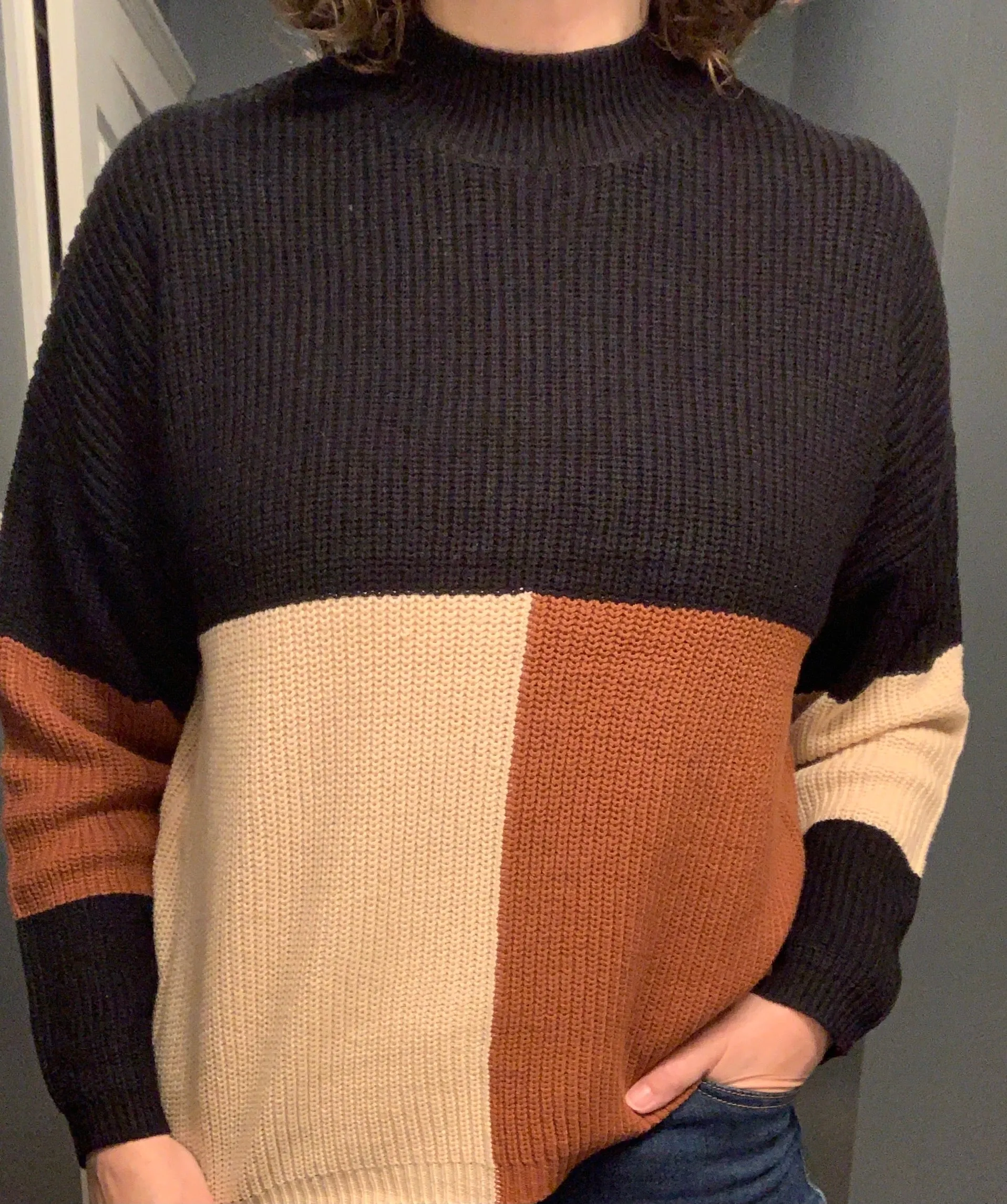 Color Block Knit Sweater