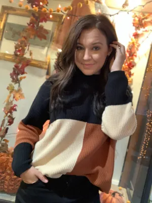 Color Block Knit Sweater