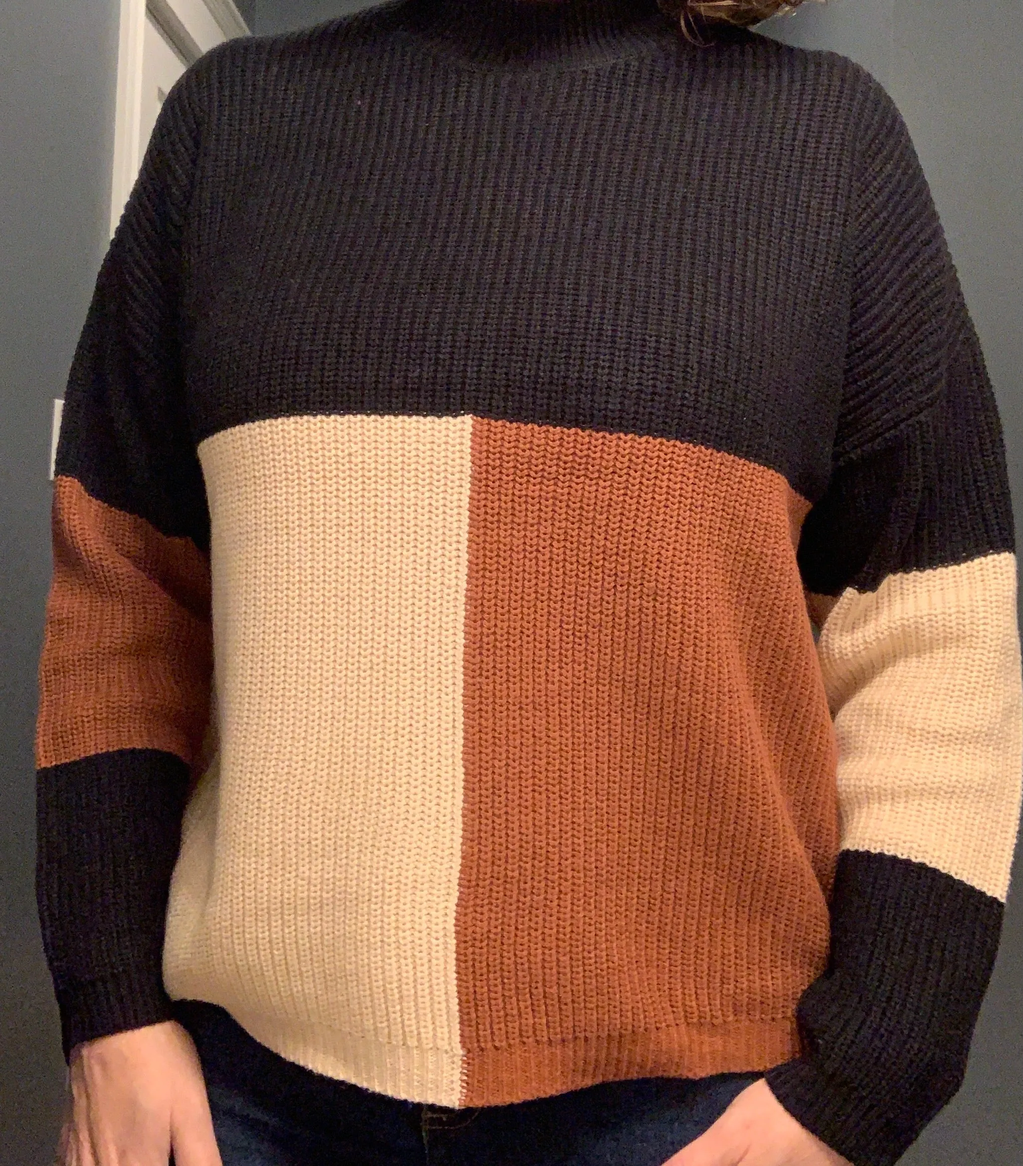 Color Block Knit Sweater