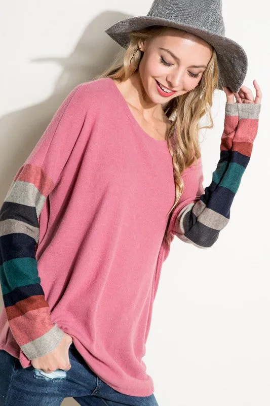 COZY COLORBLOCK TOP