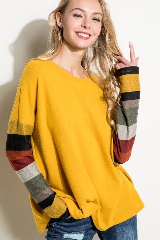 COZY COLORBLOCK TOP