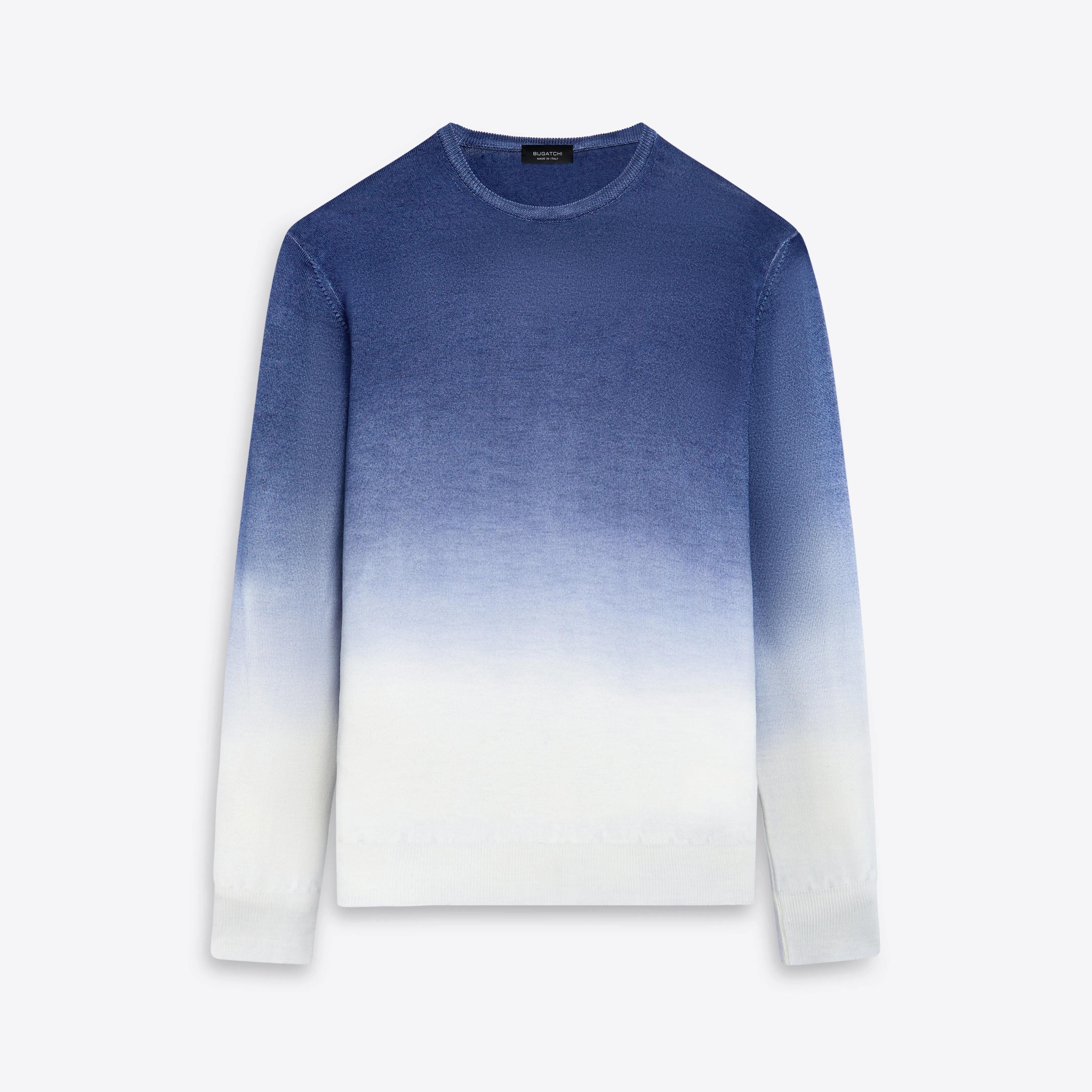 Crew Neck Dip Dyed Ombre Sweater