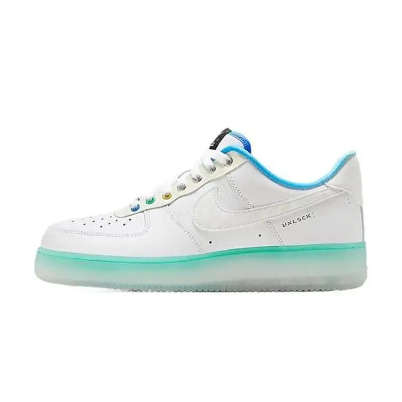 Customizable Nike Air Force 1 Unisex Skateboarding Sneakers - FJ7066-114