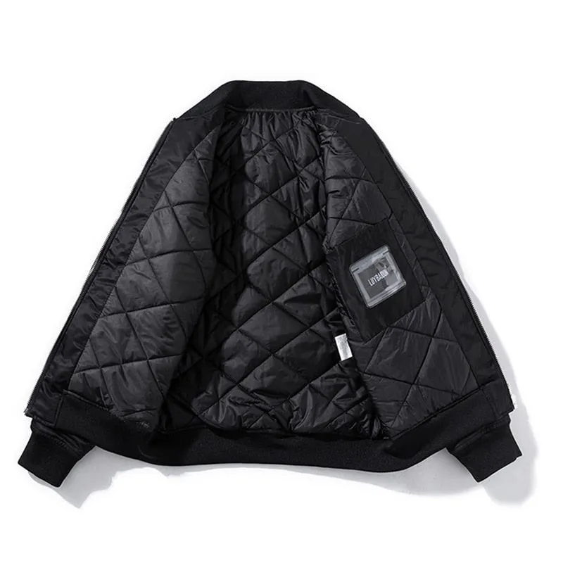 Fake Two Patchwork Parachute Jacket