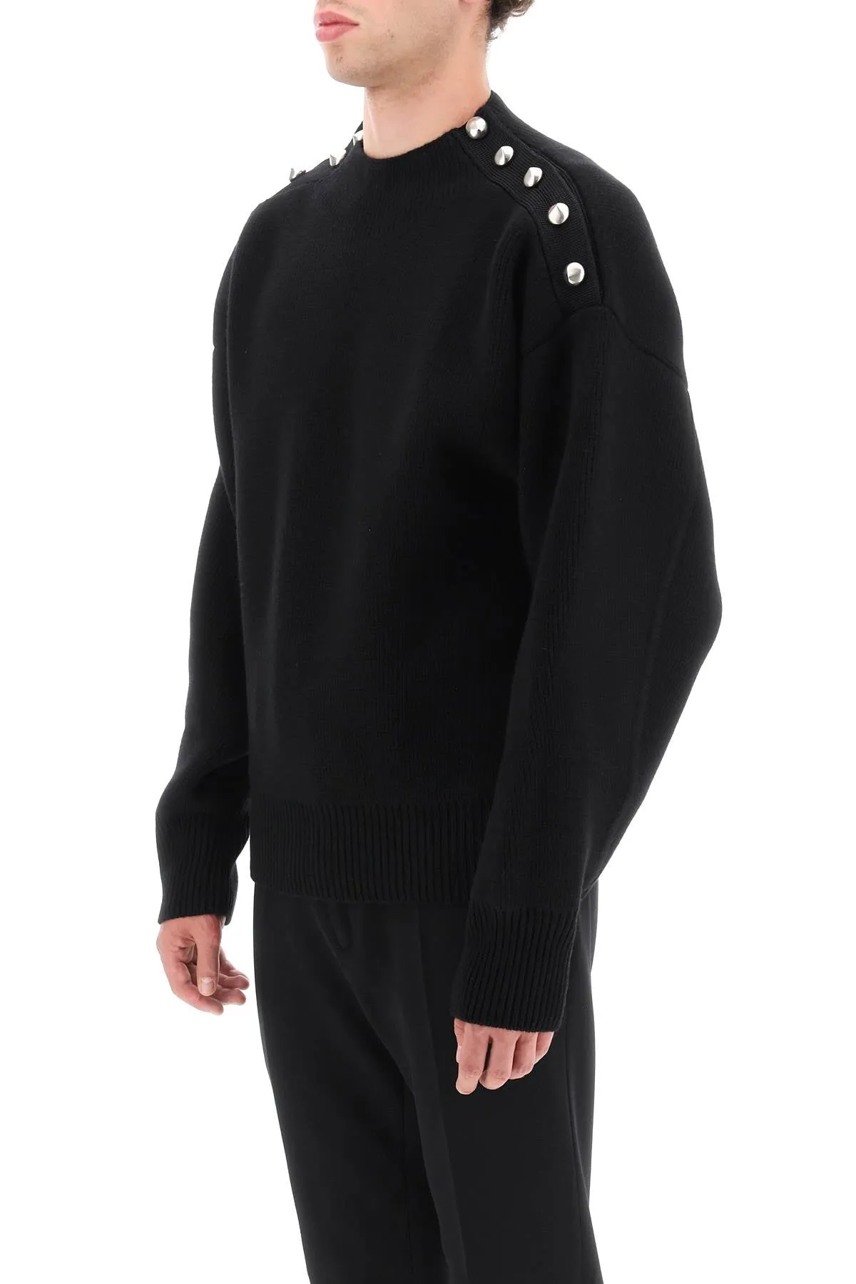 Ferragamo Metal Button Sweater