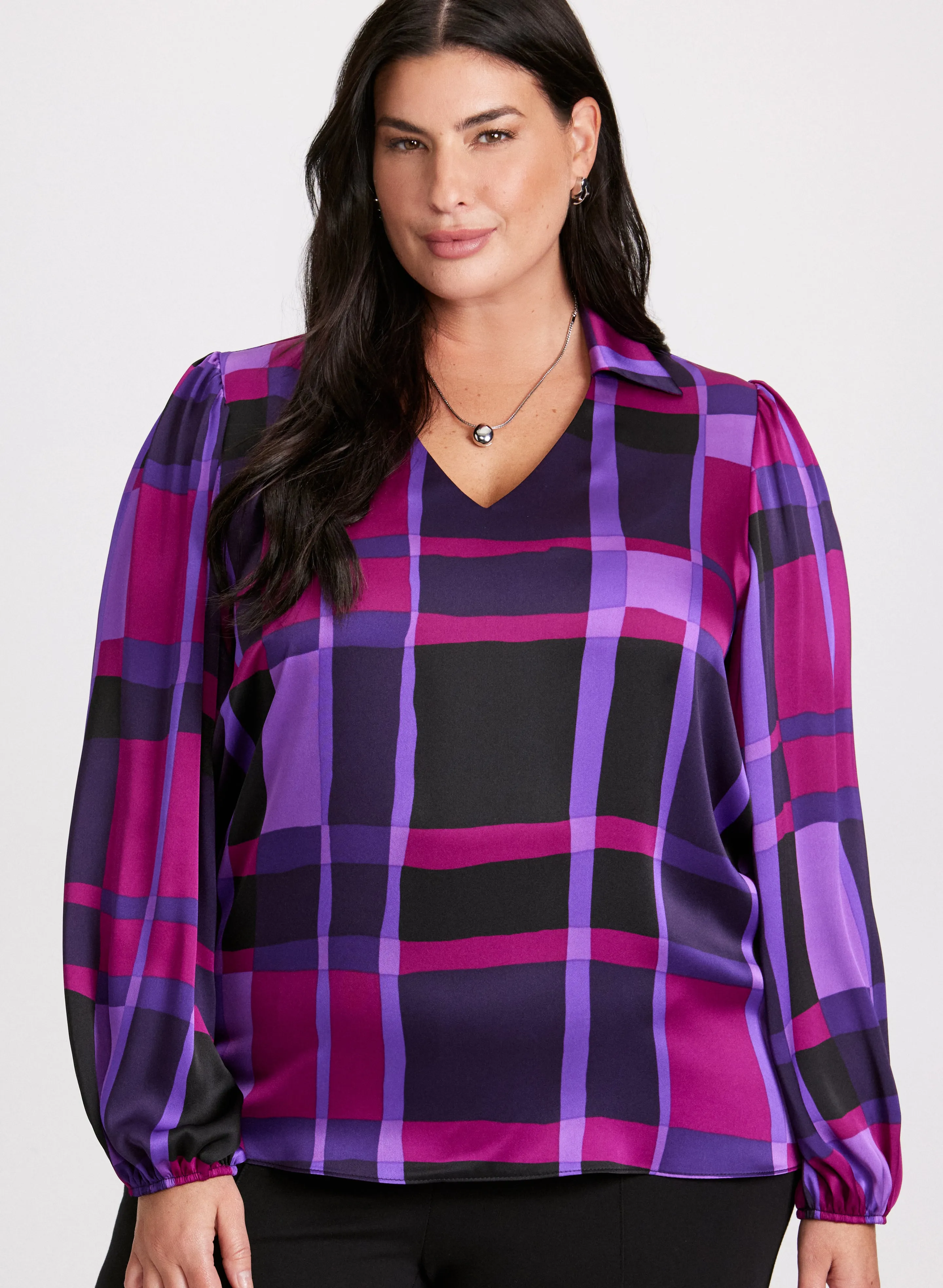 Joseph Ribkoff - Plaid Print Blouse