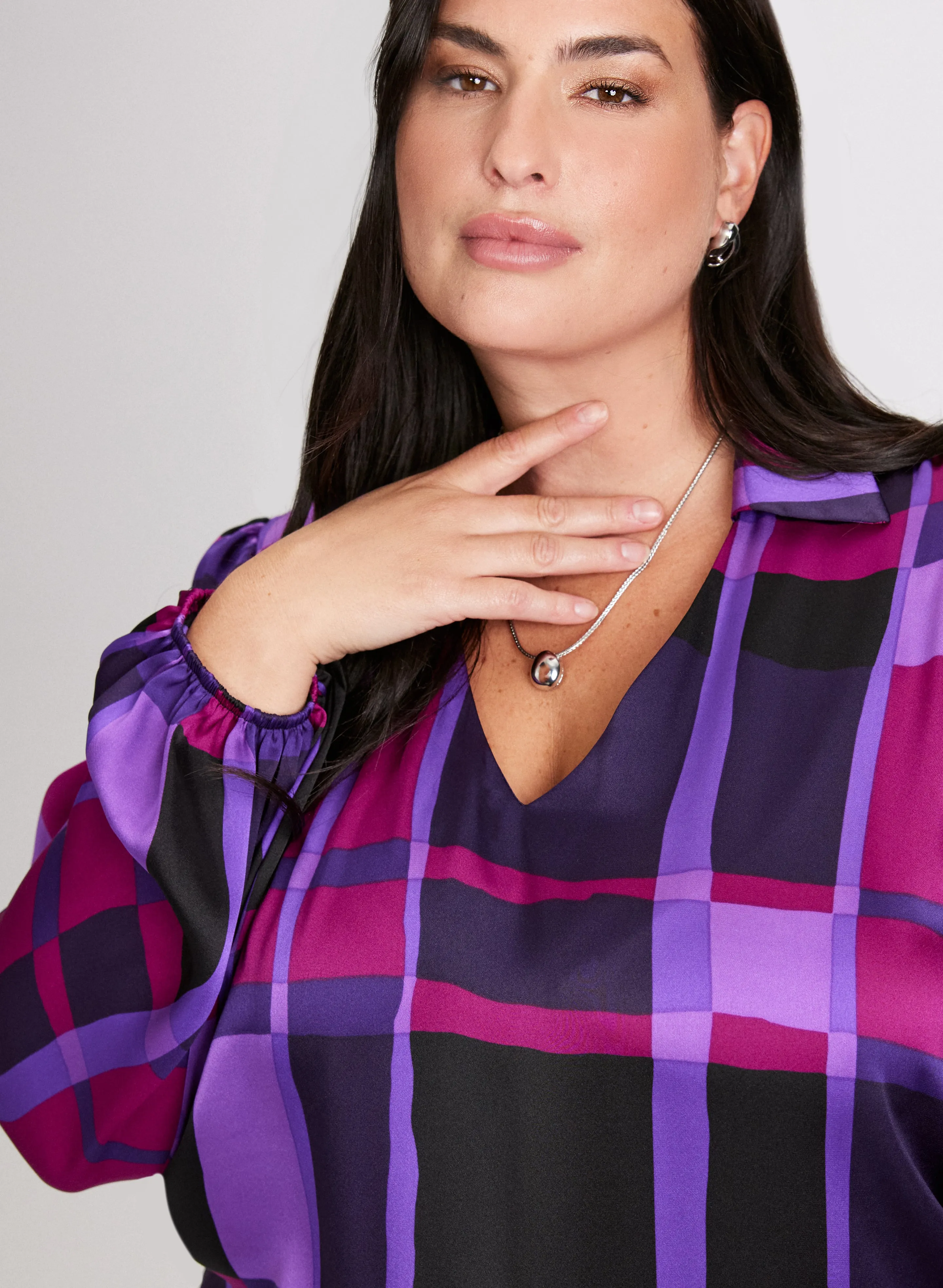 Joseph Ribkoff - Plaid Print Blouse