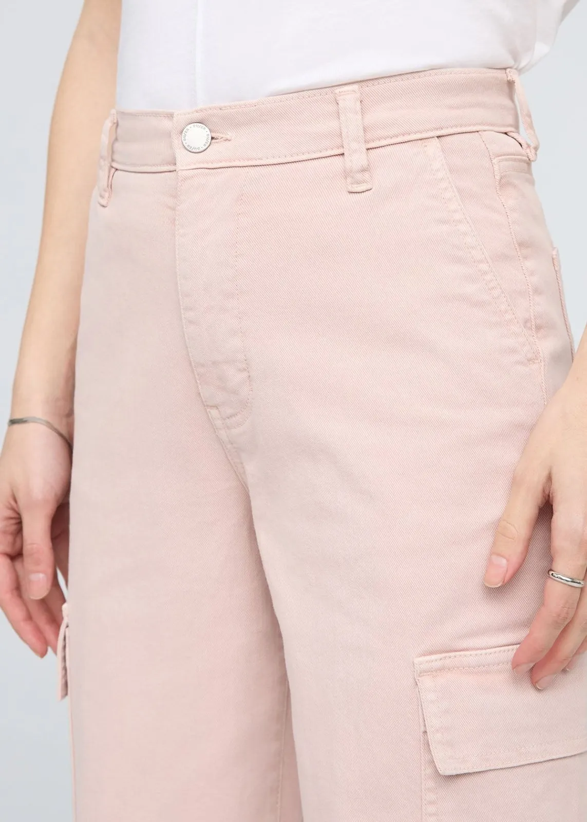 LuxTwill High Rise Cargo Pant - Soft Rose