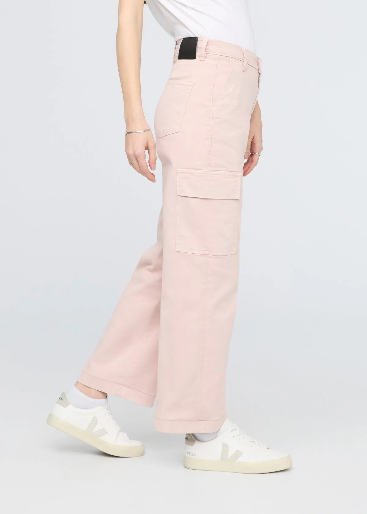 LuxTwill High Rise Cargo Pant - Soft Rose