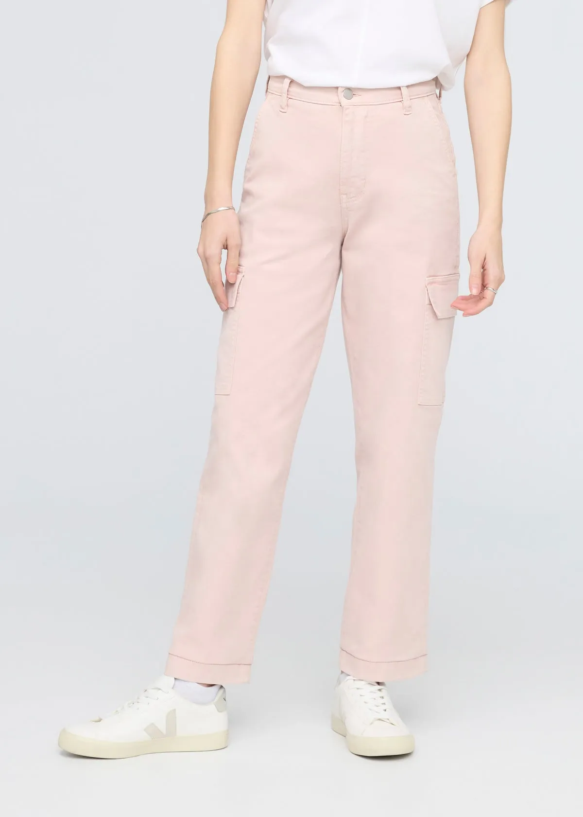 LuxTwill High Rise Cargo Pant - Soft Rose