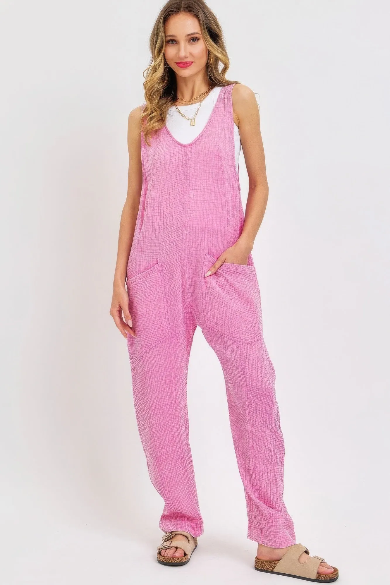 Mineral Washed Summer Jumpsuit