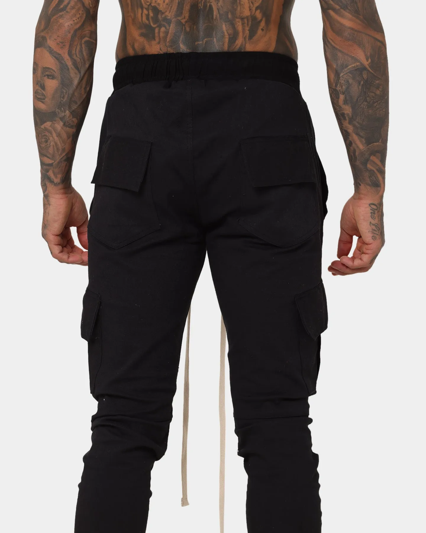 MNML Cargo Drawcord II Pants Black