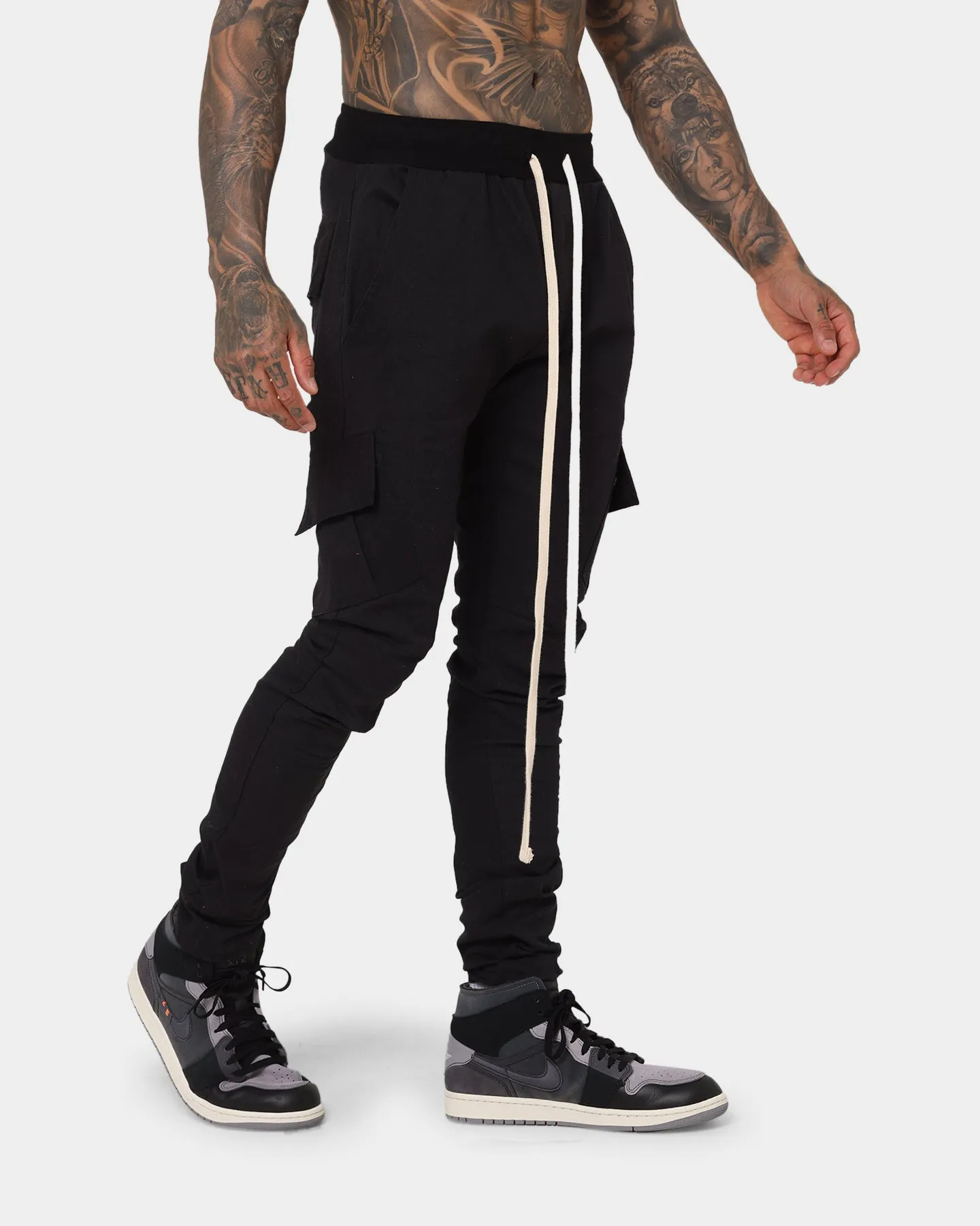 MNML Cargo Drawcord II Pants Black