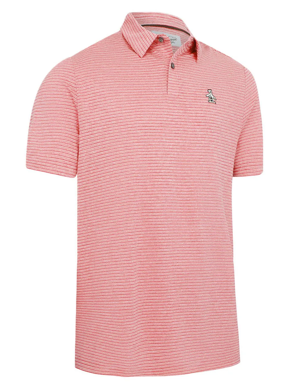 Original Penguin Mens Original Oxford Fine Stripe Golf Polo - BITTERSWEET