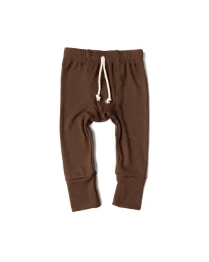 rib knit pant CO - mocha