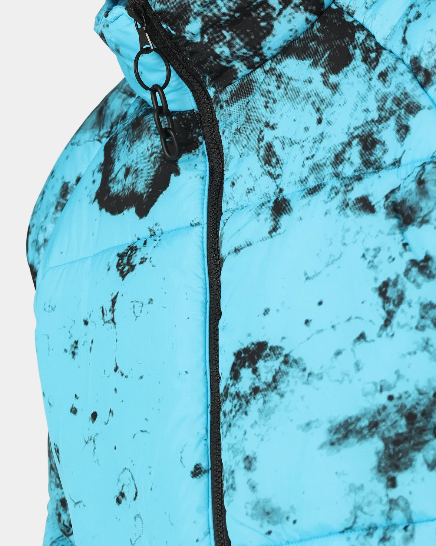 Saint Morta Acid Puffer Jacket Cyan/Black