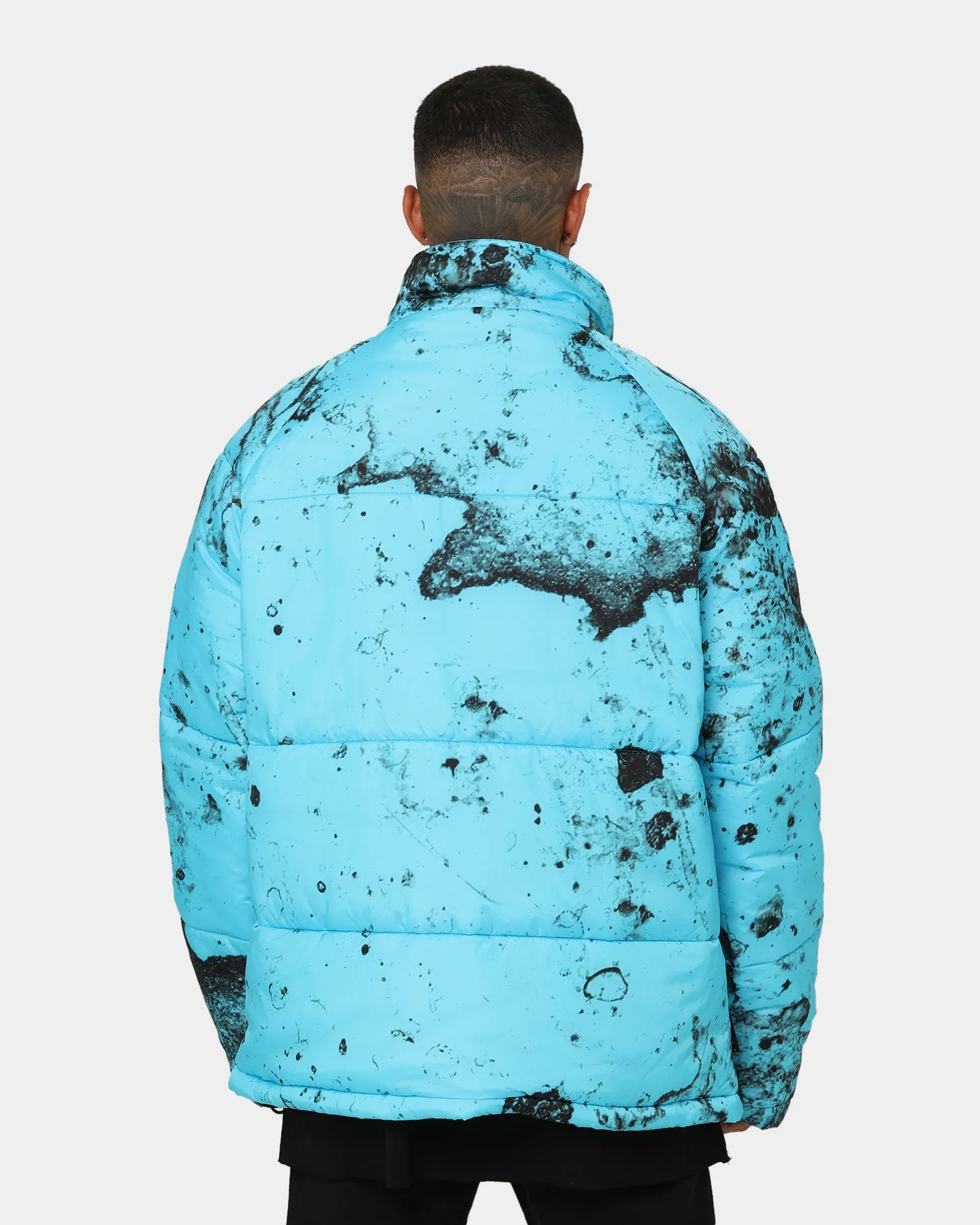 Saint Morta Acid Puffer Jacket Cyan/Black