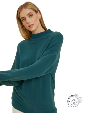 Sleek Neckline Knit Sweater