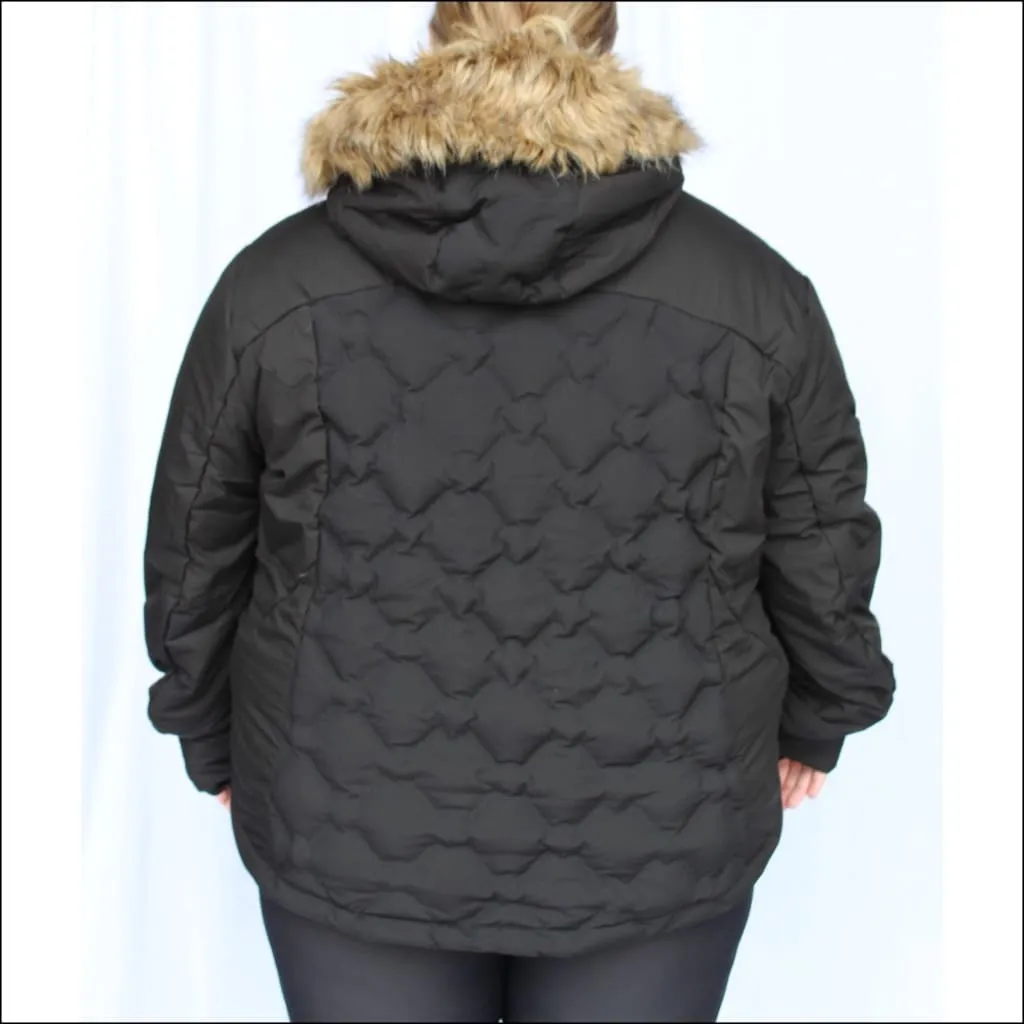 Snow Country Outerwear Women’s Plus Size 1X-2X Ski Coat Jacket Winter Hailstone Alternative Down