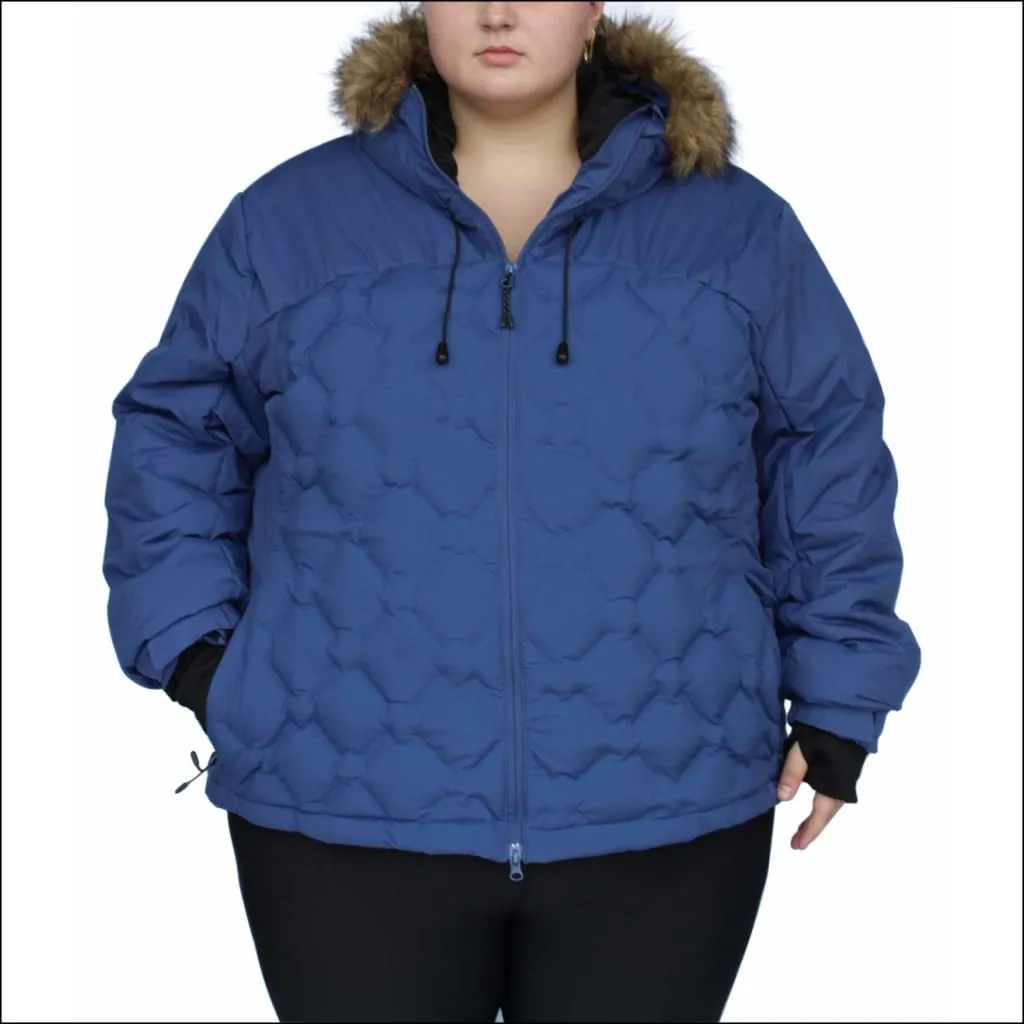 Snow Country Outerwear Women’s Plus Size 1X-2X Ski Coat Jacket Winter Hailstone Alternative Down