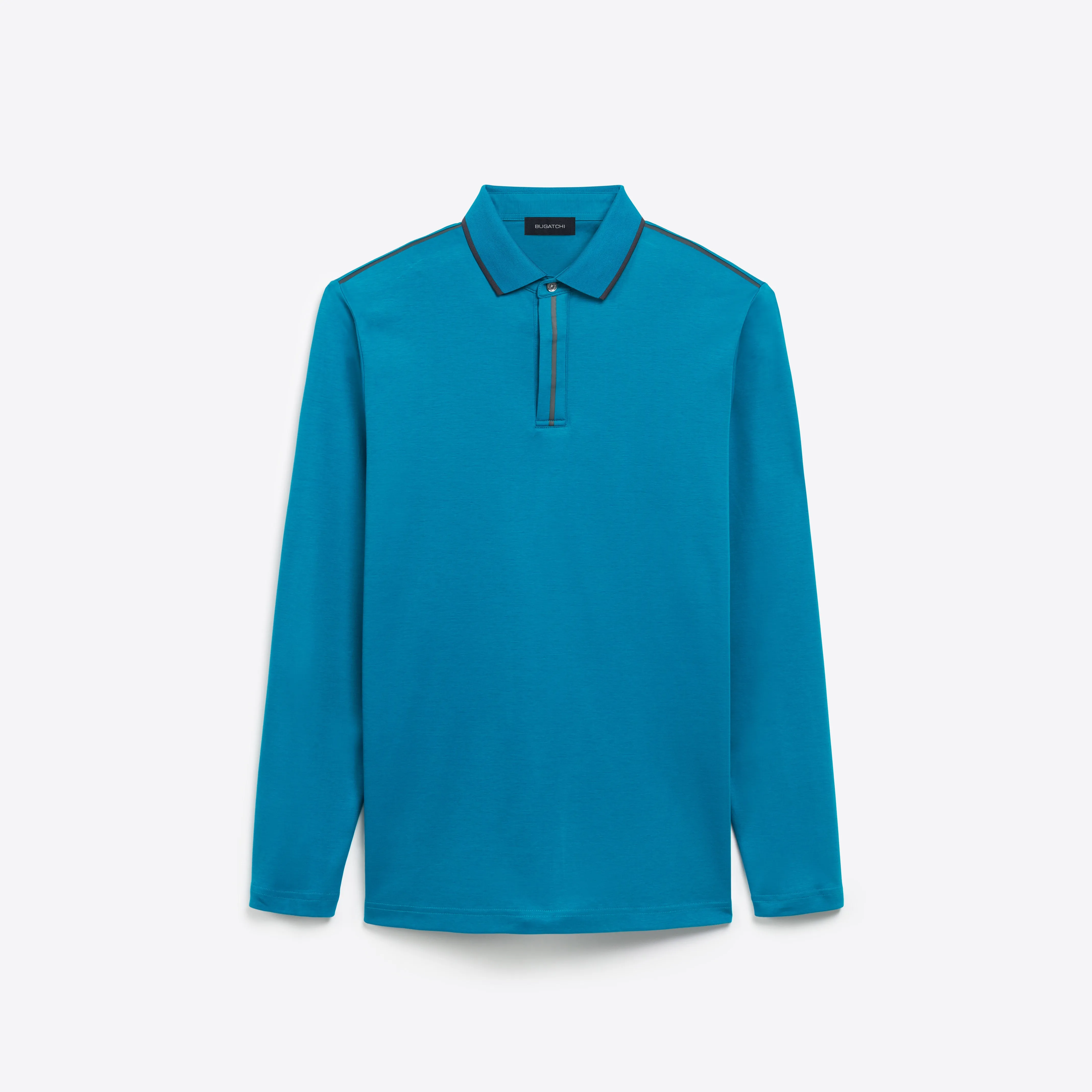 Solid Heather Long Sleeve Polo