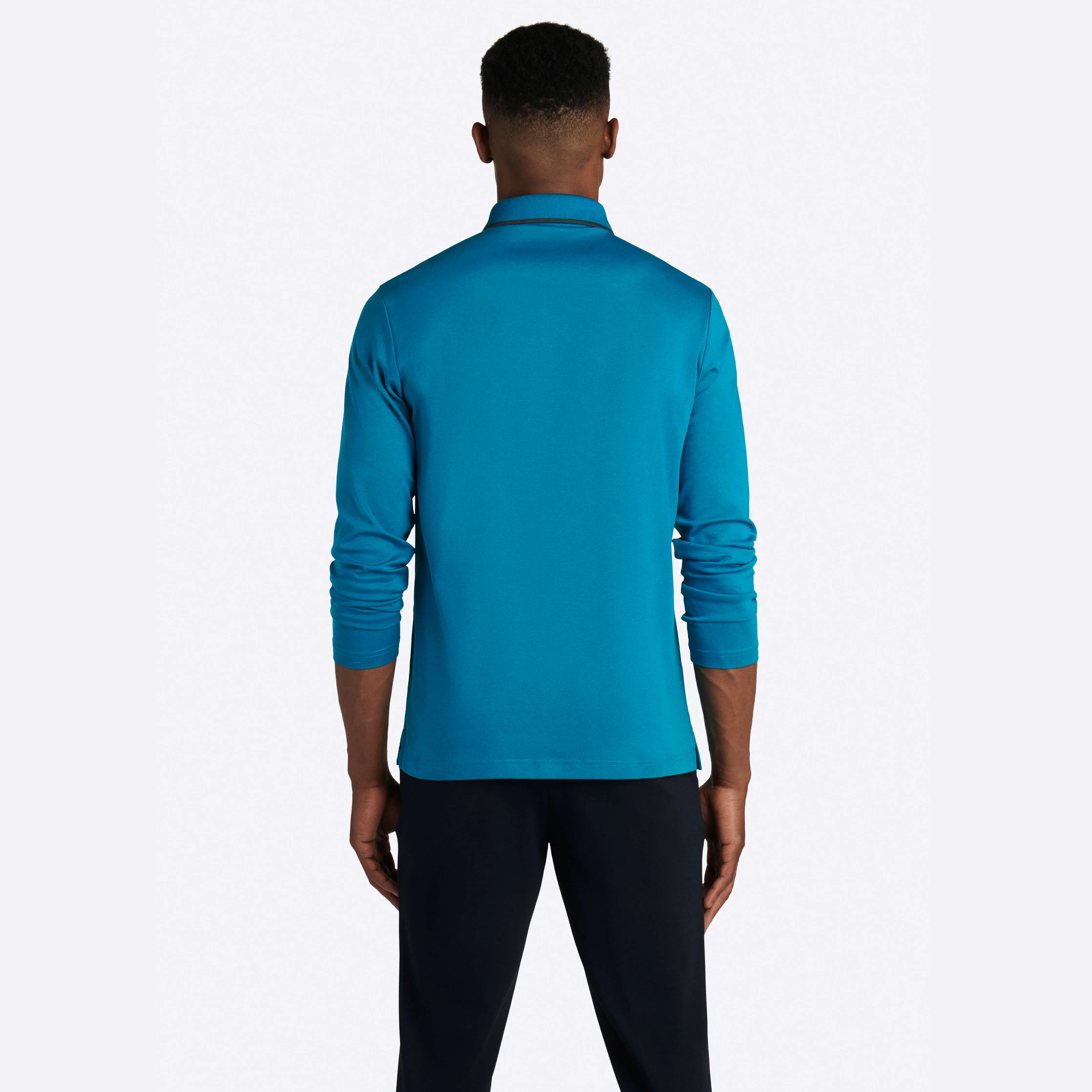 Solid Heather Long Sleeve Polo