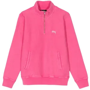 STÜSSY STOCK FLEECE MOCK // HOT PINK