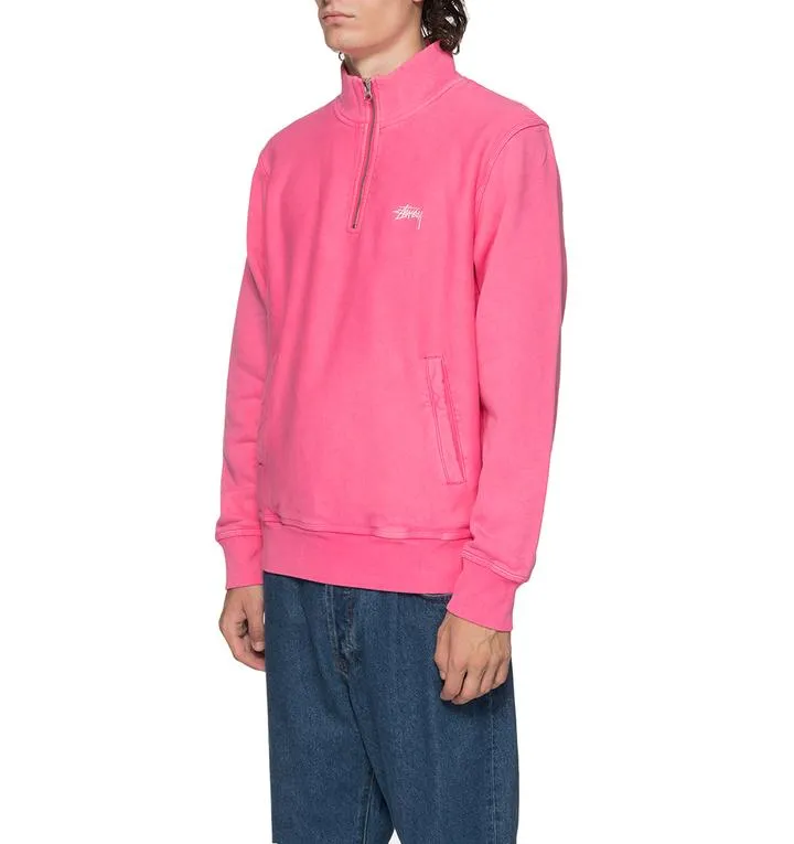 STÜSSY STOCK FLEECE MOCK // HOT PINK