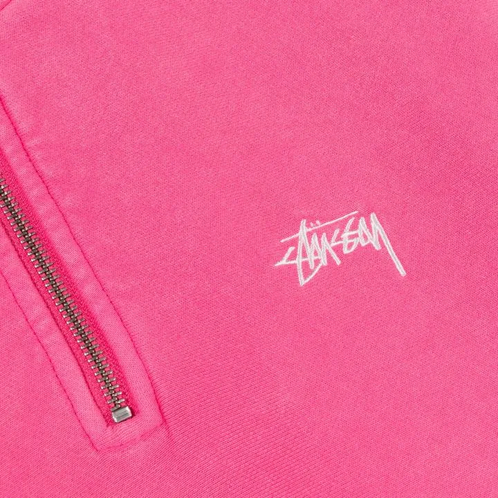 STÜSSY STOCK FLEECE MOCK // HOT PINK