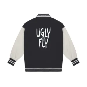 Ugly Fly Unisex Colorblock Denim Bomber Jacket