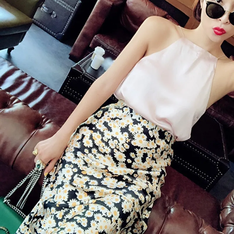 VenusFox boho bodycon leopard print high waist midi skirts